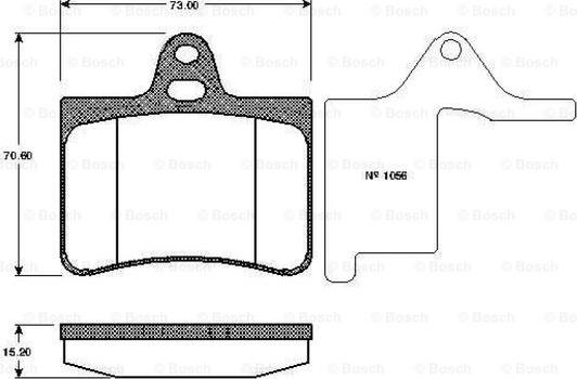 BOSCH 0 986 TB2 400 - Bremžu uzliku kompl., Disku bremzes autospares.lv