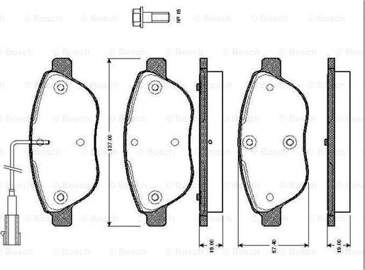 BOSCH 0 986 TB2 415 - Bremžu uzliku kompl., Disku bremzes autospares.lv