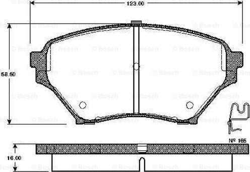 BOSCH 0 986 TB2 412 - Bremžu uzliku kompl., Disku bremzes www.autospares.lv