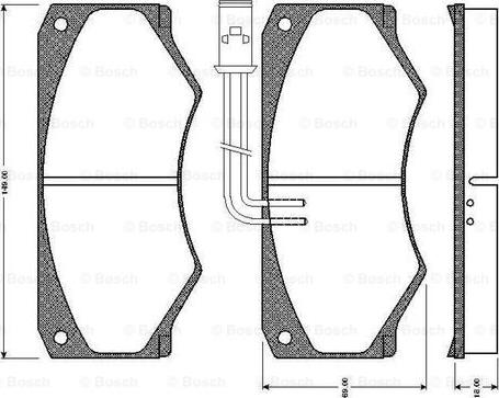 BOSCH 0 986 TB2 484 - Bremžu uzliku kompl., Disku bremzes autospares.lv