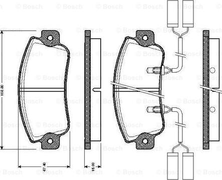 BOSCH 0 986 TB2 480 - Bremžu uzliku kompl., Disku bremzes www.autospares.lv