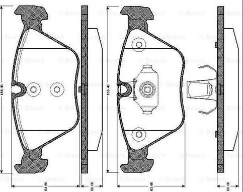 BOSCH 0 986 TB2 435 - Brake Pad Set, disc brake www.autospares.lv