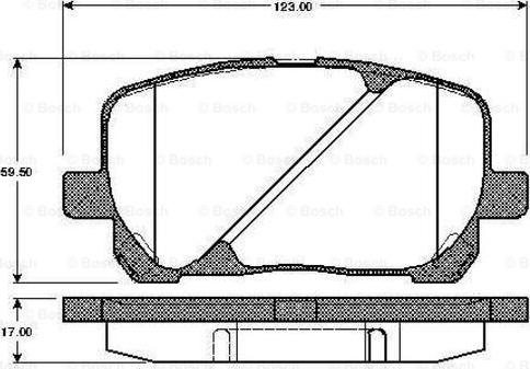 BOSCH 0 986 TB2 430 - Bremžu uzliku kompl., Disku bremzes www.autospares.lv