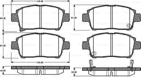 BOSCH 0 986 TB2 438 - Brake Pad Set, disc brake www.autospares.lv