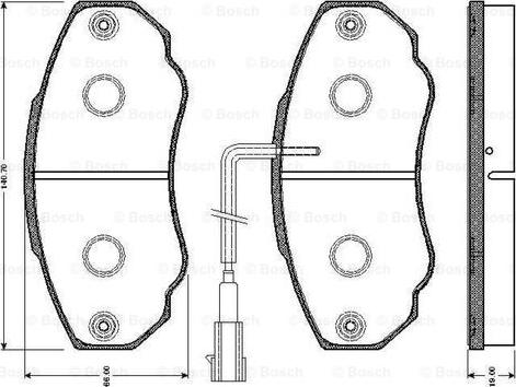 BOSCH 0 986 TB2 432 - Тормозные колодки, дисковые, комплект www.autospares.lv