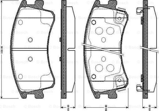 BOSCH 0 986 TB2 437 - Bremžu uzliku kompl., Disku bremzes www.autospares.lv