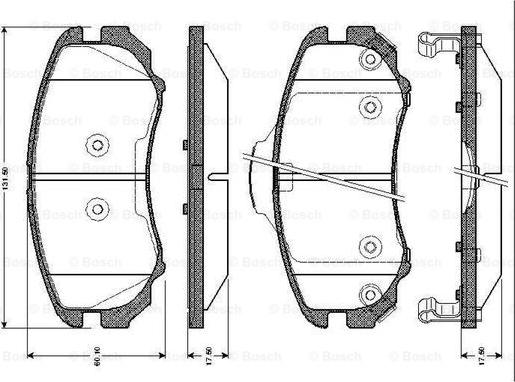 BOSCH 0 986 TB2 429 - Bremžu uzliku kompl., Disku bremzes autospares.lv