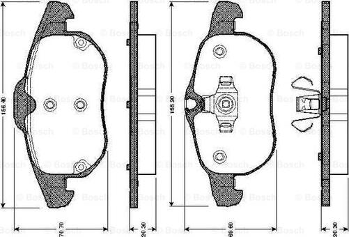 BOSCH 0 986 TB2 421 - Brake Pad Set, disc brake www.autospares.lv