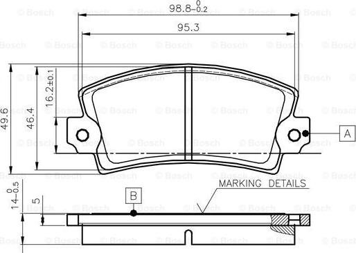 BOSCH 0 986 TB2 477 - Bremžu uzliku kompl., Disku bremzes www.autospares.lv