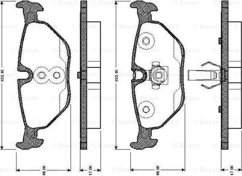 BOSCH 0 986 TB2 594 - Bremžu uzliku kompl., Disku bremzes autospares.lv