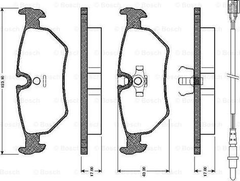 BOSCH 0 986 TB2 593 - Тормозные колодки, дисковые, комплект www.autospares.lv