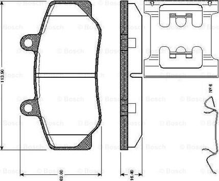 BOSCH 0 986 TB2 542 - Тормозные колодки, дисковые, комплект www.autospares.lv