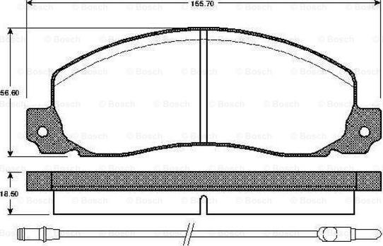 BOSCH 0 986 TB2 554 - Bremžu uzliku kompl., Disku bremzes autospares.lv