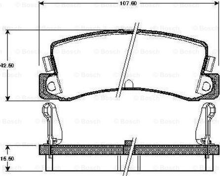 BOSCH 0 986 TB2 564 - Bremžu uzliku kompl., Disku bremzes www.autospares.lv