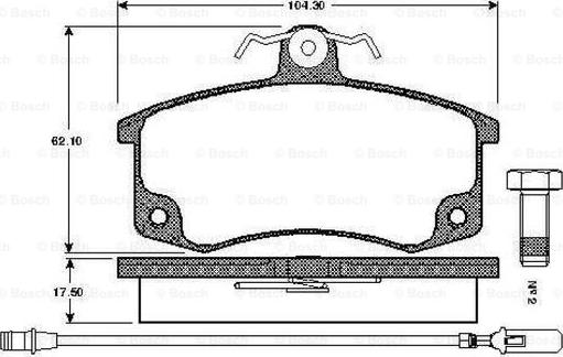 BOSCH 0 986 TB2 567 - Bremžu uzliku kompl., Disku bremzes www.autospares.lv