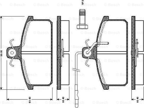 BOSCH 0 986 TB2 501 - Brake Pad Set, disc brake www.autospares.lv