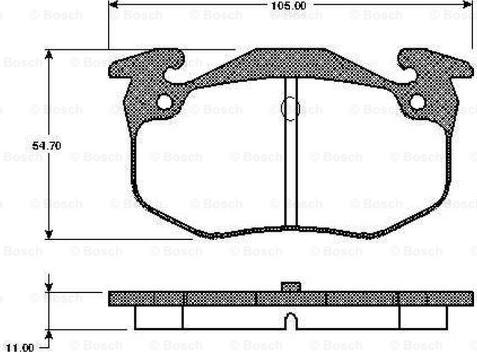 BOSCH 0 986 TB2 517 - Brake Pad Set, disc brake www.autospares.lv