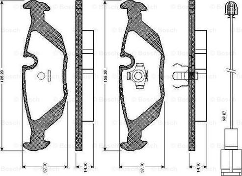 BOSCH 0 986 TB2 531 - Bremžu uzliku kompl., Disku bremzes www.autospares.lv