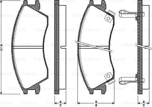 BOSCH 0 986 TB2 570 - Bremžu uzliku kompl., Disku bremzes www.autospares.lv