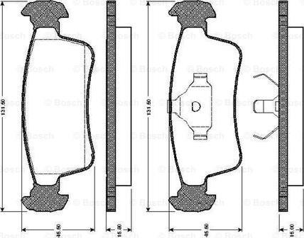 BOSCH 0 986 TB2 578 - Brake Pad Set, disc brake www.autospares.lv