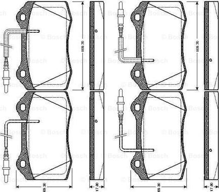 BOSCH 0 986 TB2 694 - Bremžu uzliku kompl., Disku bremzes www.autospares.lv