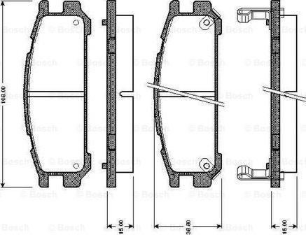 BOSCH 0 986 TB2 645 - Bremžu uzliku kompl., Disku bremzes www.autospares.lv