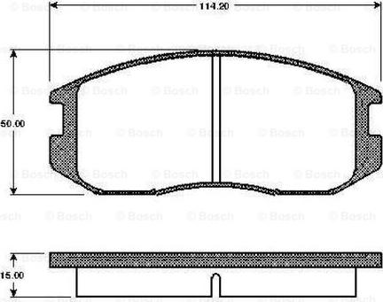 BOSCH 0 986 TB2 650 - Brake Pad Set, disc brake www.autospares.lv