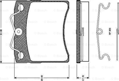 BOSCH 0 986 TB2 669 - Bremžu uzliku kompl., Disku bremzes autospares.lv