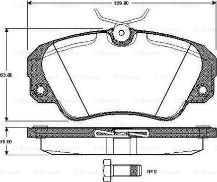 BOSCH 0 986 TB2 666 - Brake Pad Set, disc brake www.autospares.lv