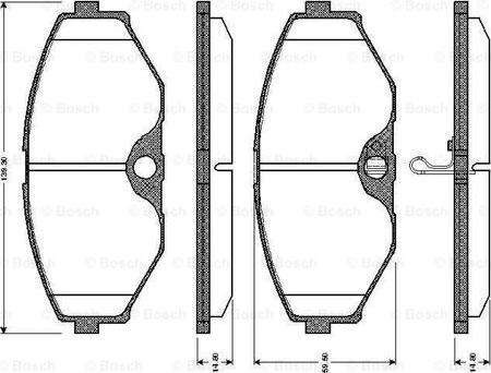 BOSCH 0 986 TB2 660 - Тормозные колодки, дисковые, комплект www.autospares.lv