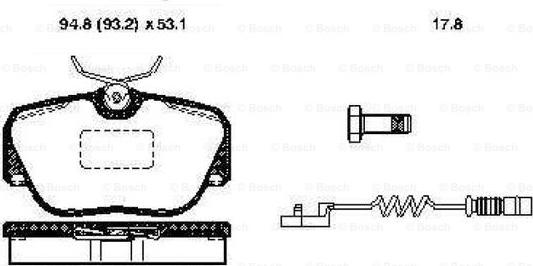 BOSCH 0 986 TB2 609 - Bremžu uzliku kompl., Disku bremzes www.autospares.lv