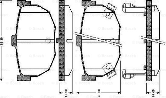 BOSCH 0 986 TB2 619 - Brake Pad Set, disc brake www.autospares.lv