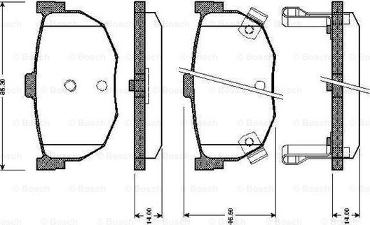 BOSCH 0 986 TB2 618 - Brake Pad Set, disc brake www.autospares.lv