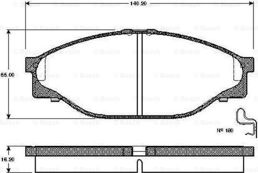 BOSCH 0 986 TB2 684 - Bremžu uzliku kompl., Disku bremzes www.autospares.lv