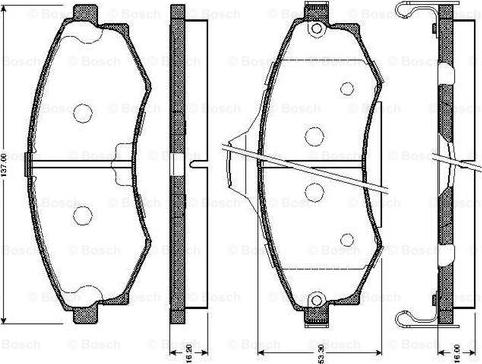 BOSCH 0 986 TB2 636 - Тормозные колодки, дисковые, комплект www.autospares.lv