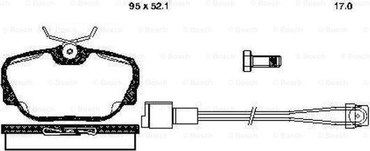 BOSCH 0 986 TB2 621 - Brake Pad Set, disc brake www.autospares.lv