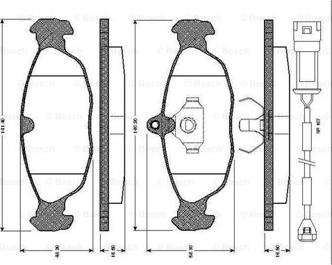 BOSCH 0 986 TB2 677 - Brake Pad Set, disc brake www.autospares.lv