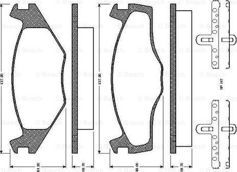 BOSCH 0 986 TB2 090 - Brake Pad Set, disc brake www.autospares.lv