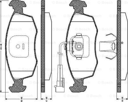 BOSCH 0 986 TB2 093 - Bremžu uzliku kompl., Disku bremzes www.autospares.lv