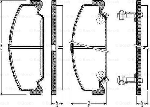 BOSCH 0 986 TB2 097 - Bremžu uzliku kompl., Disku bremzes www.autospares.lv