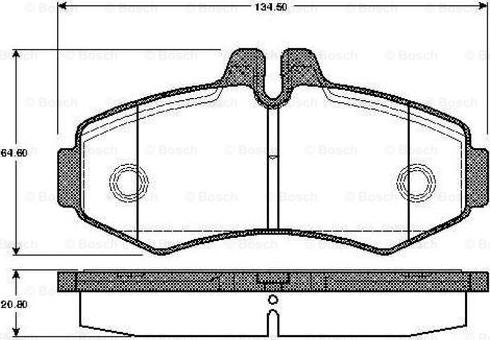 BOSCH 0 986 TB2 045 - Bremžu uzliku kompl., Disku bremzes www.autospares.lv