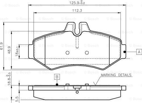 BOSCH 0 986 TB2 046 - Bremžu uzliku kompl., Disku bremzes autospares.lv