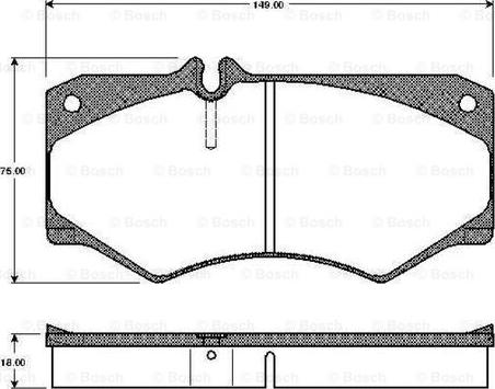 BOSCH 0 986 TB2 058 - Bremžu uzliku kompl., Disku bremzes autospares.lv