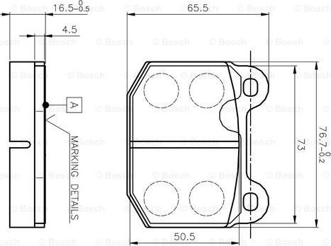 BOSCH 0 986 TB2 052 - Brake Pad Set, disc brake www.autospares.lv