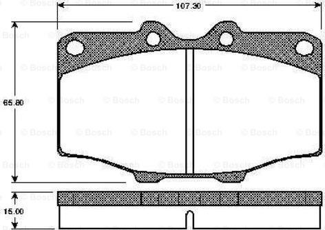 BOSCH 0 986 TB2 069 - Brake Pad Set, disc brake www.autospares.lv