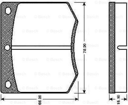 BOSCH 0 986 TB2 062 - Bremžu uzliku kompl., Disku bremzes www.autospares.lv