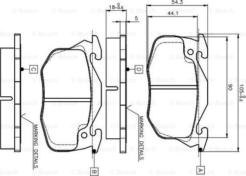 BOSCH 0 986 TB2 009 - Тормозные колодки, дисковые, комплект www.autospares.lv