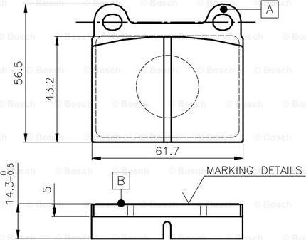 BOSCH 0 986 TB2 000 - Brake Pad Set, disc brake www.autospares.lv