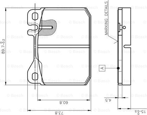 BOSCH 0 986 TB2 001 - Bremžu uzliku kompl., Disku bremzes www.autospares.lv