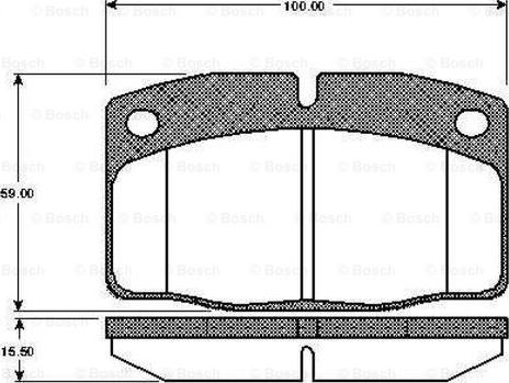 BOSCH 0 986 TB2 003 - Тормозные колодки, дисковые, комплект www.autospares.lv